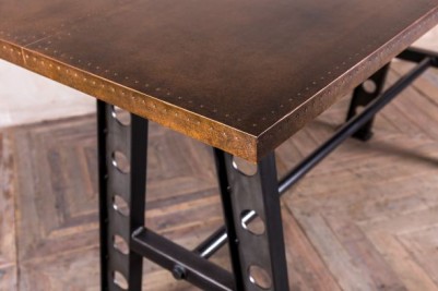 copper top bar height table